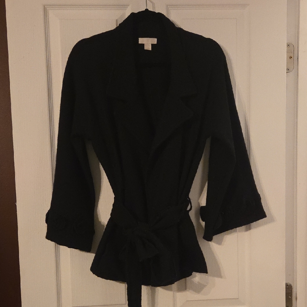 Georgious Rosette Sleeve Wrap Jacket.